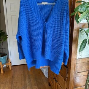 Cyrus Vibrant Blue Cardigan Sweater